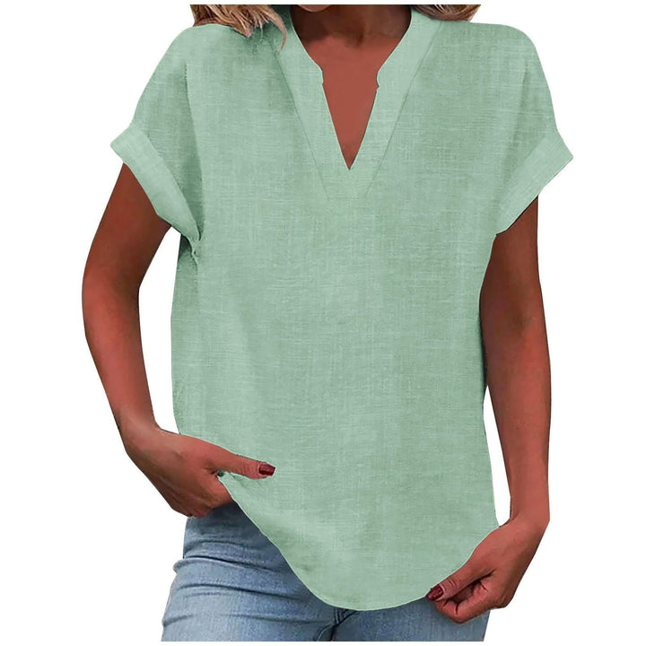Women's Notched V-Neck Blouse