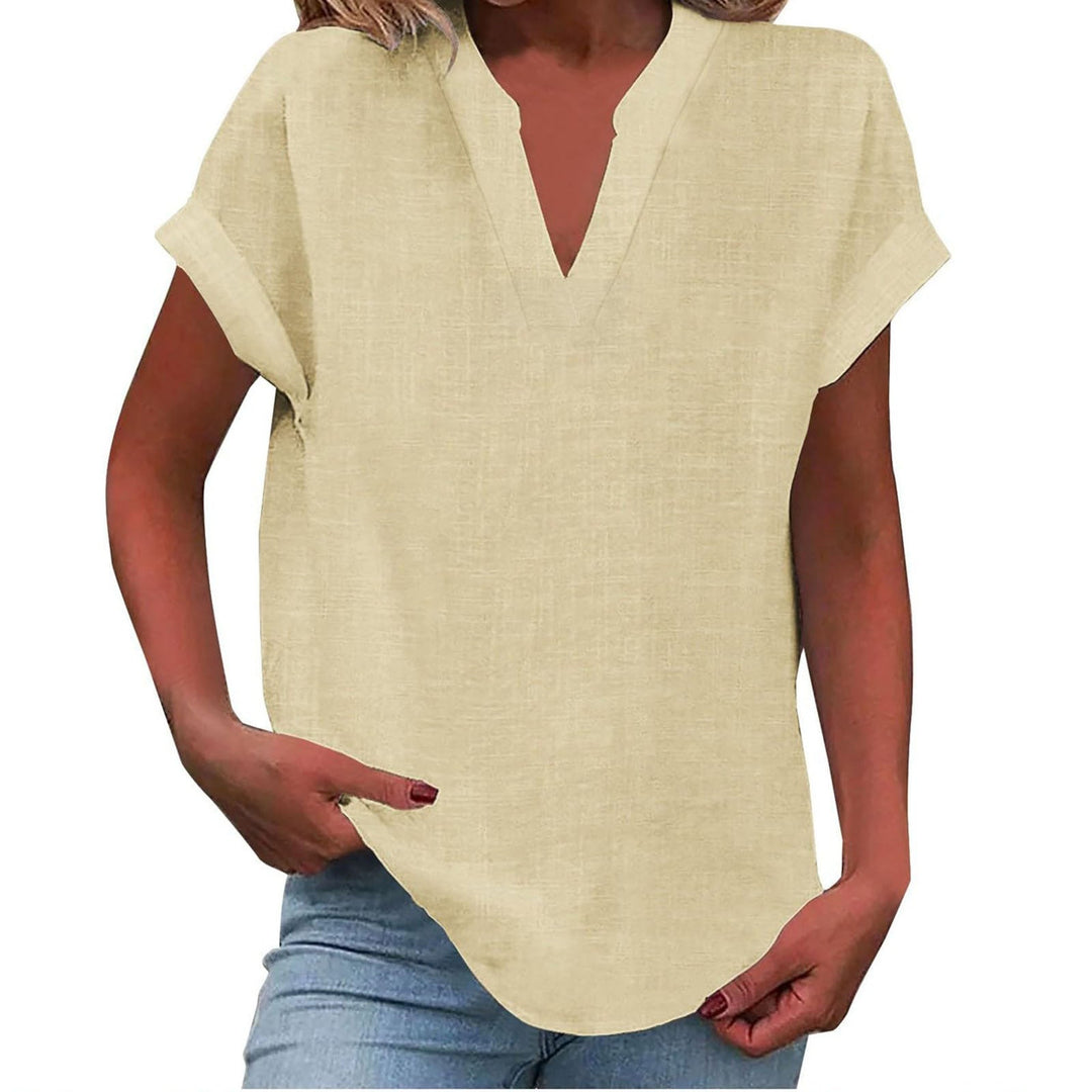 Women's Notched V-Neck Blouse