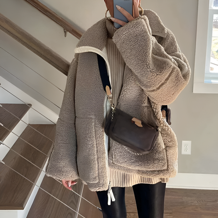 Priscilla | Women's Oversized Teddy Fleece Jacket