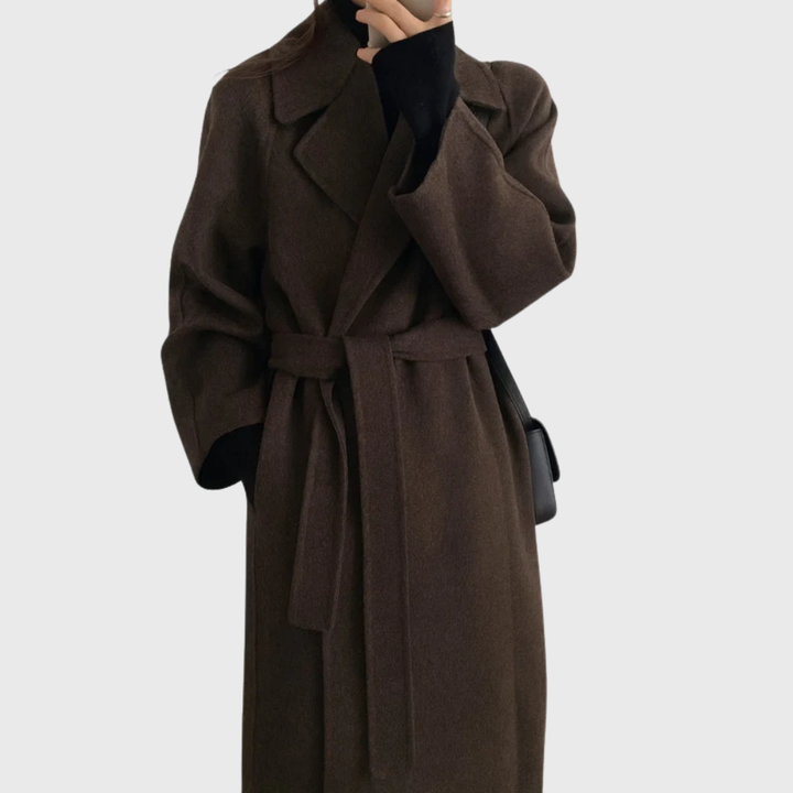 Bernadette | Women's Long Belted Wool Wrap Coat