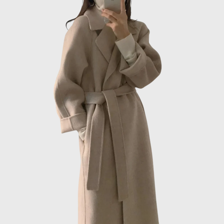 Bernadette | Women's Long Belted Wool Wrap Coat