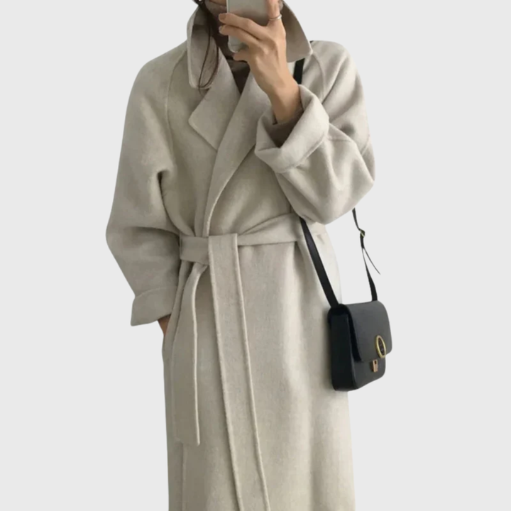Bernadette | Women's Long Belted Wool Wrap Coat