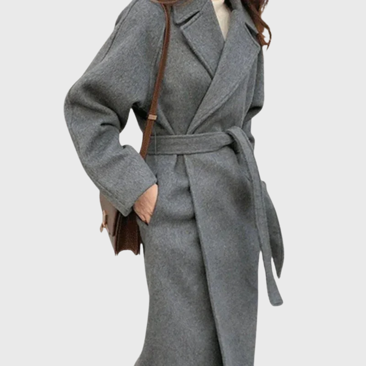 Bernadette | Women's Long Belted Wool Wrap Coat