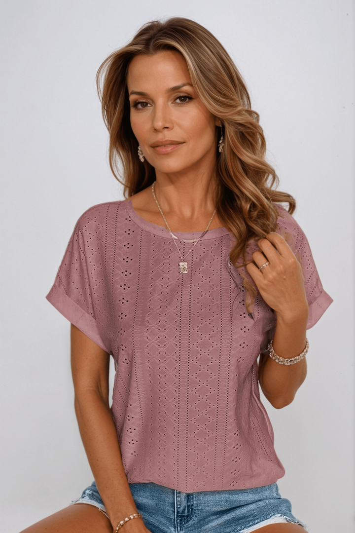 Women's Cotton Eyelet Top