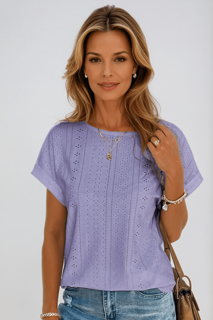 Women's Cotton Eyelet Top