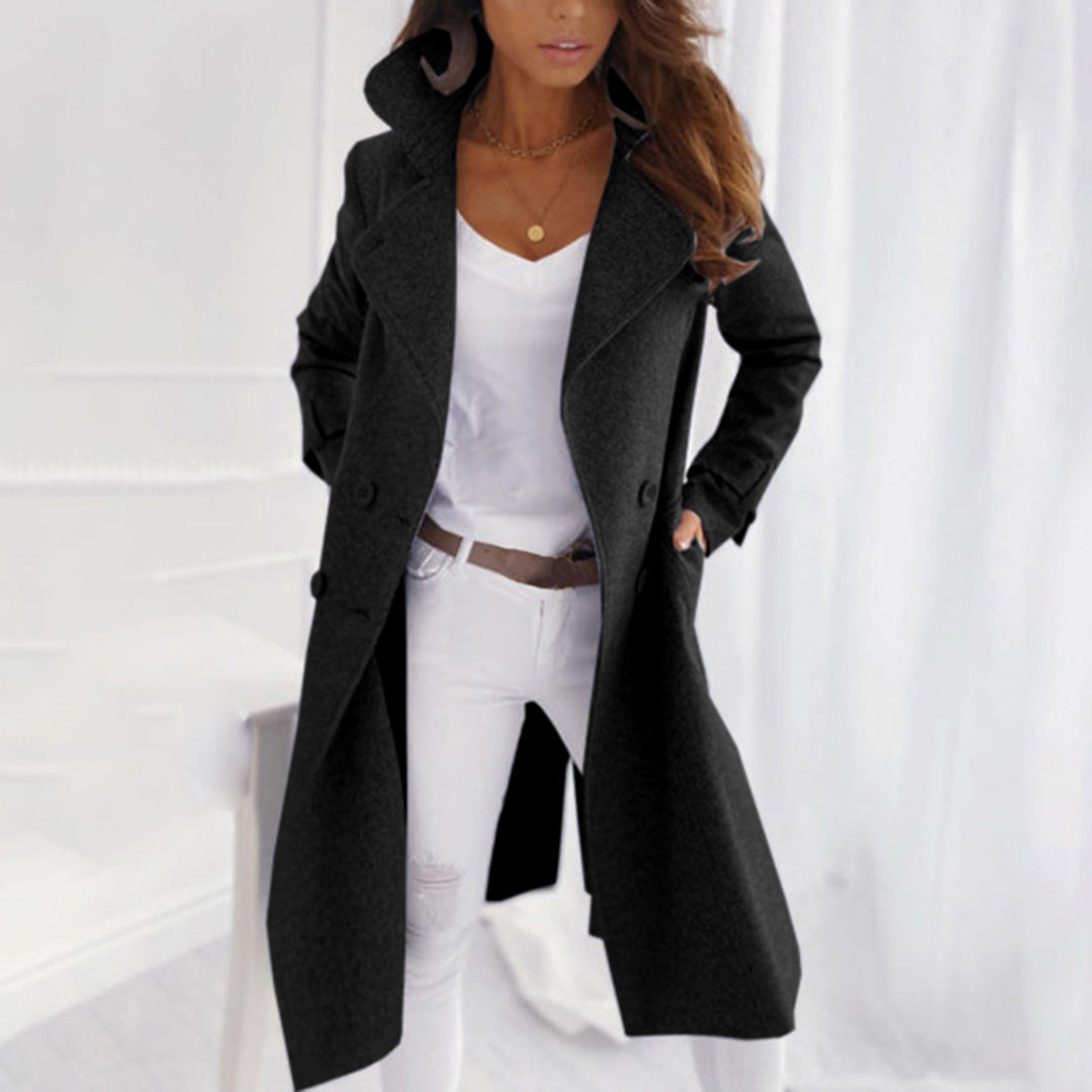 Evadne | Women's Long Double-Breasted Trench Coat