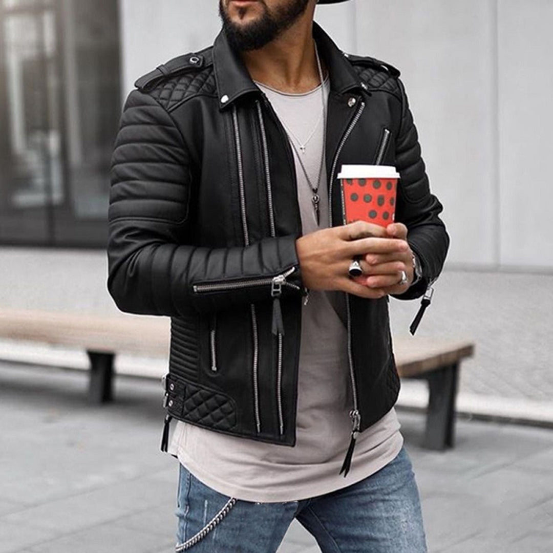 Desmond | Men's Slim Fit Quilted Biker Jacket