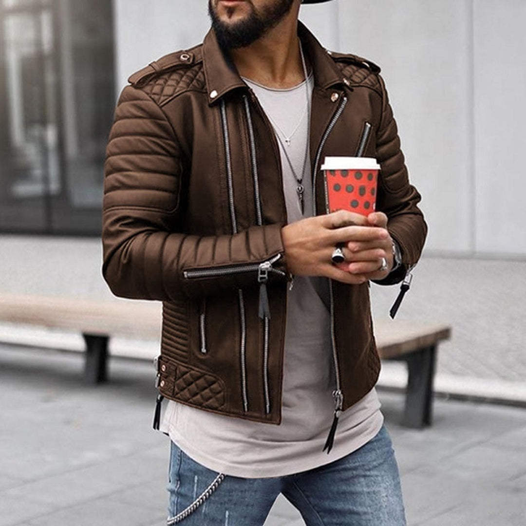 Desmond | Men's Slim Fit Quilted Biker Jacket