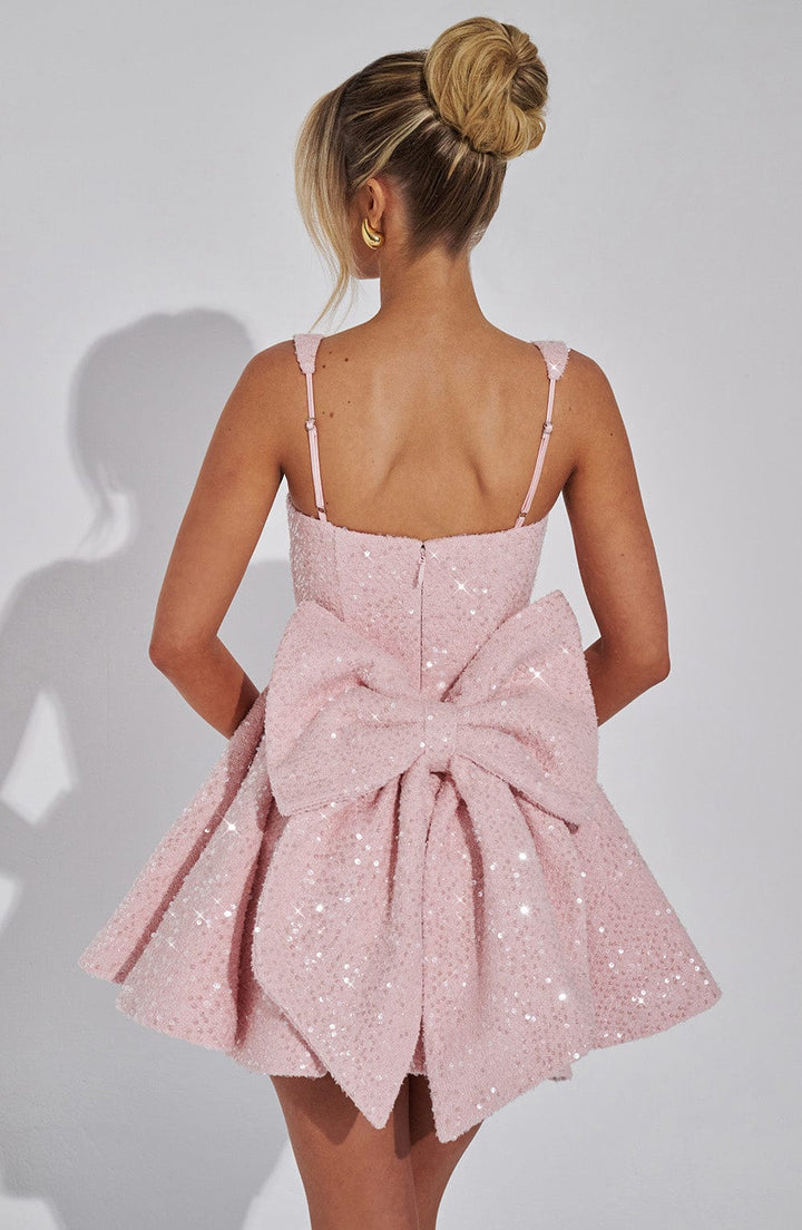 Women's Sequin Bow Back Mini Dress