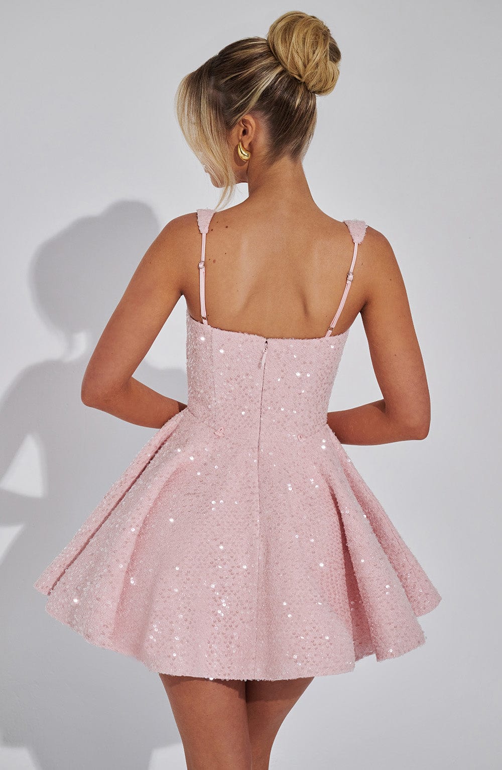 Women's Sequin Bow Back Mini Dress