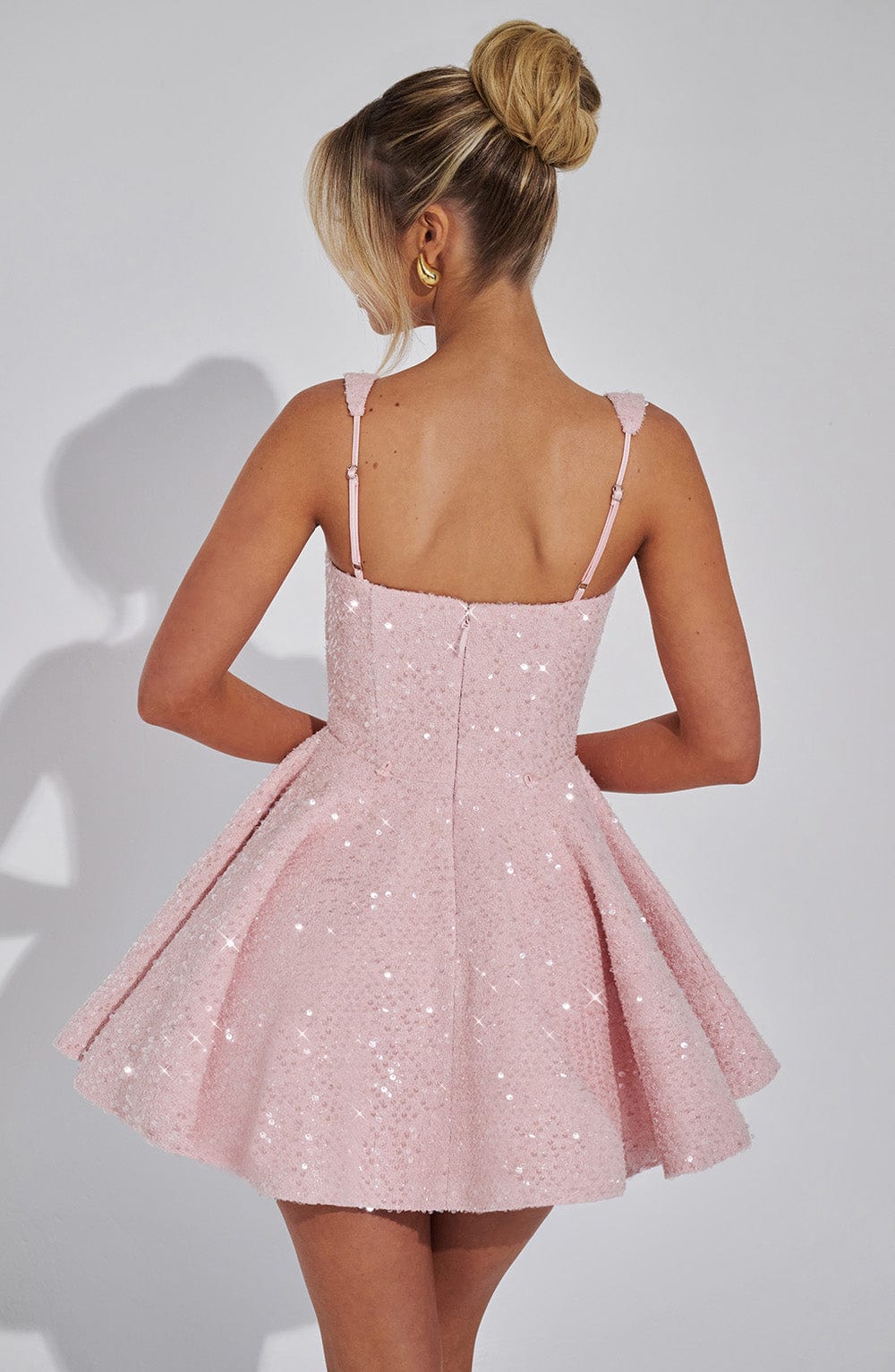Women's Sequin Bow Back Mini Dress