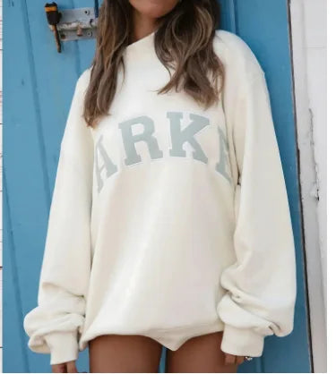 Women's Oversized Graphic Sweatshirt Crew Neck