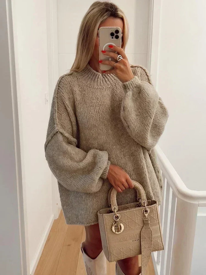 Orla | Women's Oversized High Neck Jumper Dress