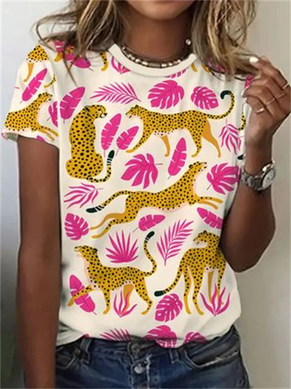 Women's Dog Print T-Shirt