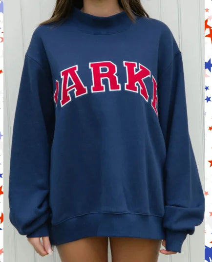 Women's Oversized Graphic Sweatshirt Crew Neck