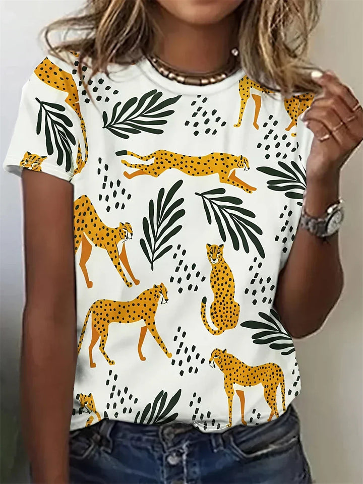 Women's Dog Print T-Shirt