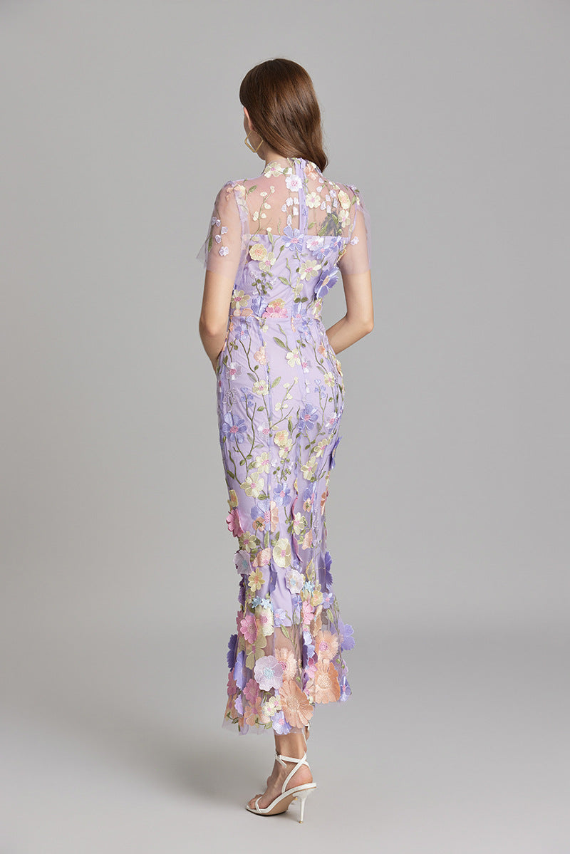 Women's Floral Mermaid Evening Gown