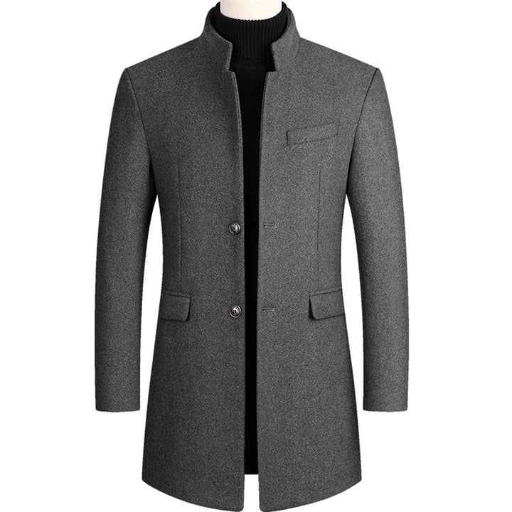 Miles | Men's Tailored Stand Collar Overcoat