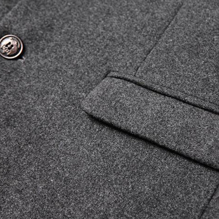 Miles | Men's Tailored Stand Collar Overcoat