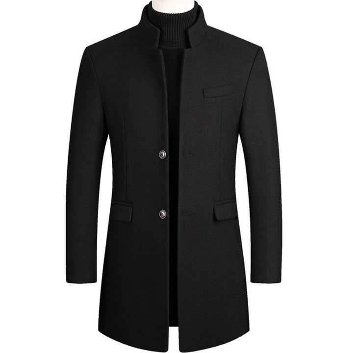 Miles | Men's Tailored Stand Collar Overcoat