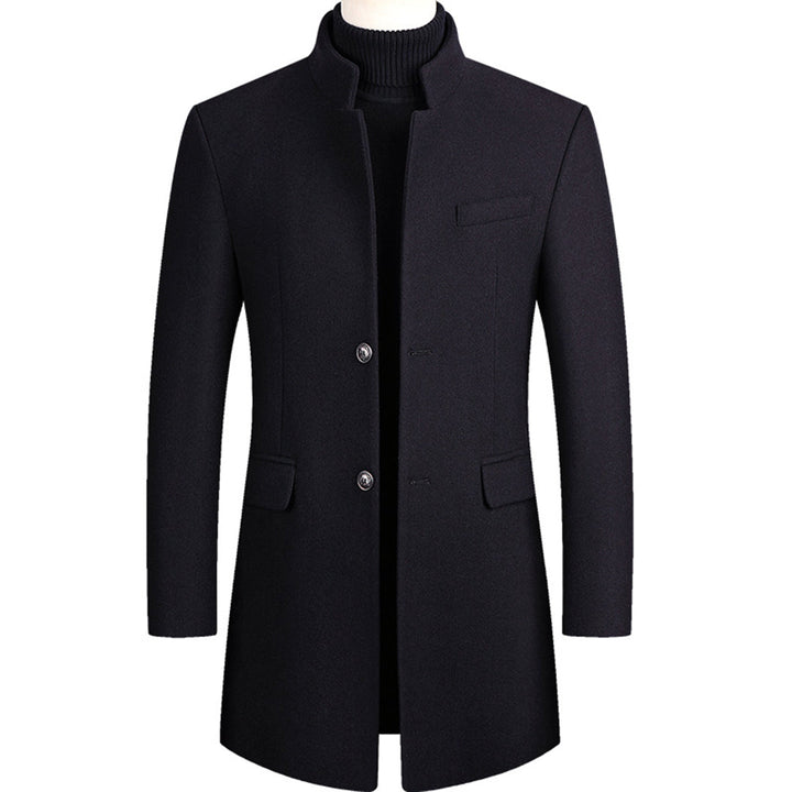 Miles | Men's Tailored Stand Collar Overcoat