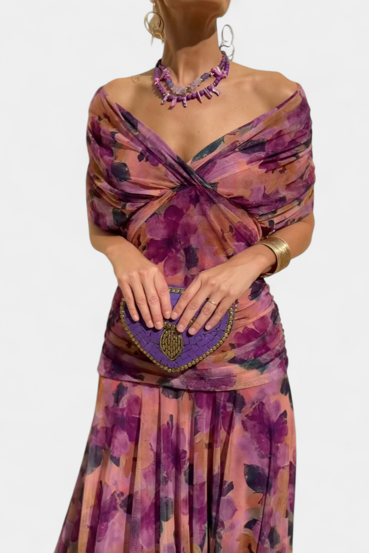Women's Fantasy Floral Maxi Dress