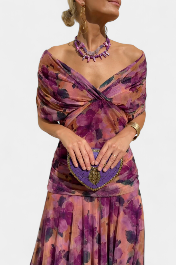 Women's Fantasy Floral Maxi Dress