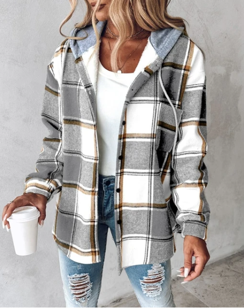 Joanna | Women's Relaxed Fit Checkered Jacket
