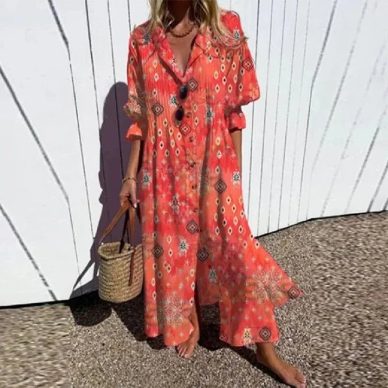 Women's Bohemian Lace Maxi Dress