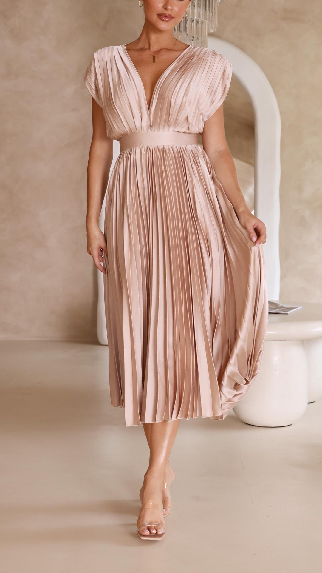 Matilda | Women's Pleated Maxi Dress