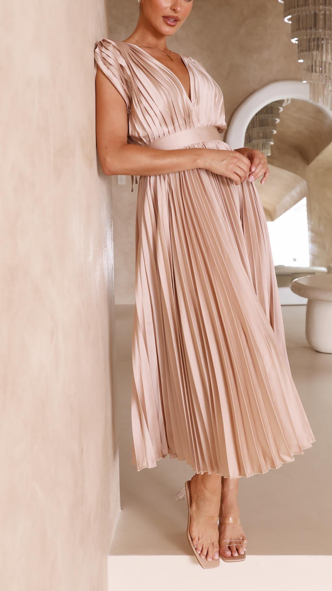 Matilda | Women's Pleated Maxi Dress