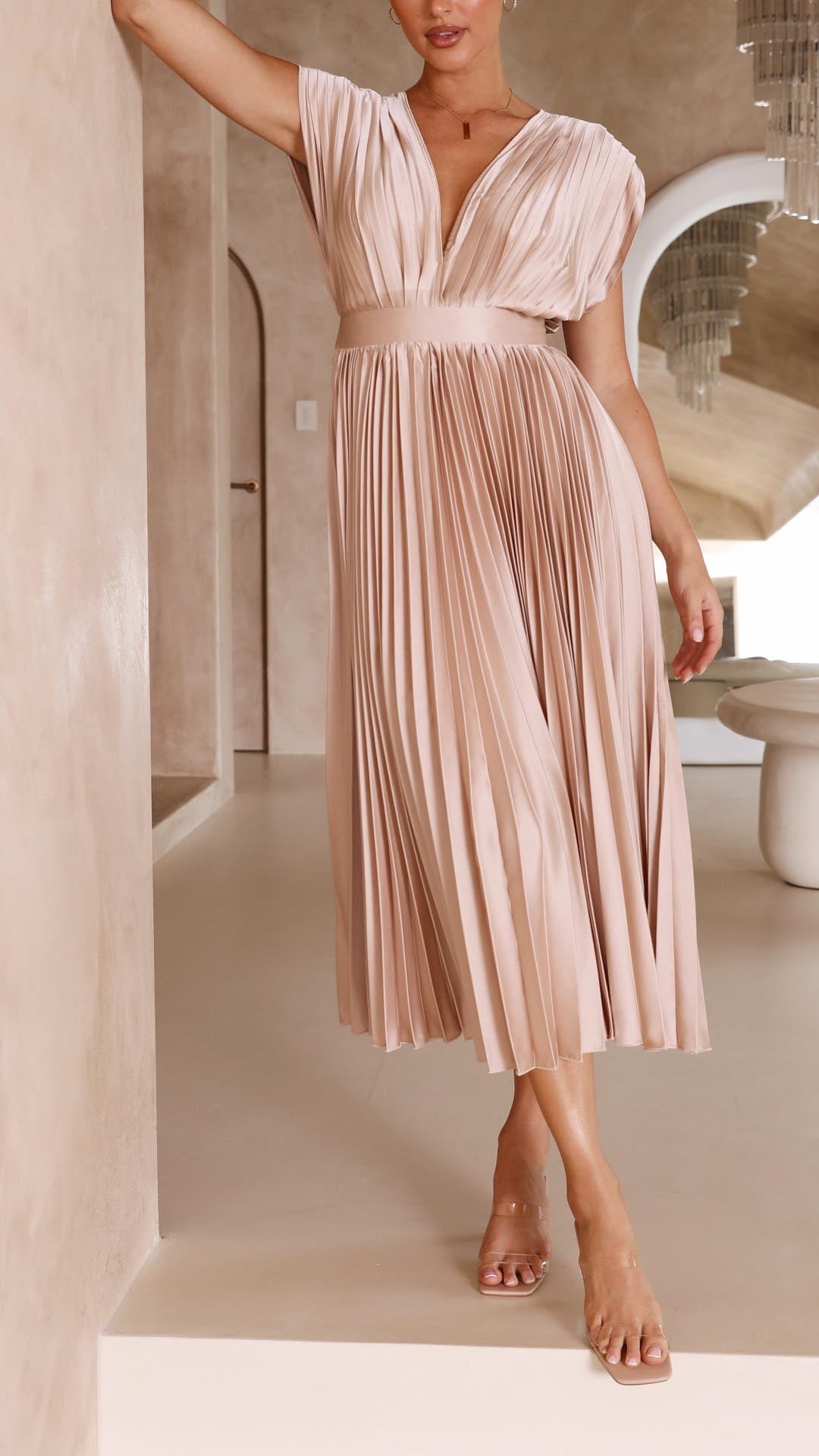 Matilda | Women's Pleated Maxi Dress