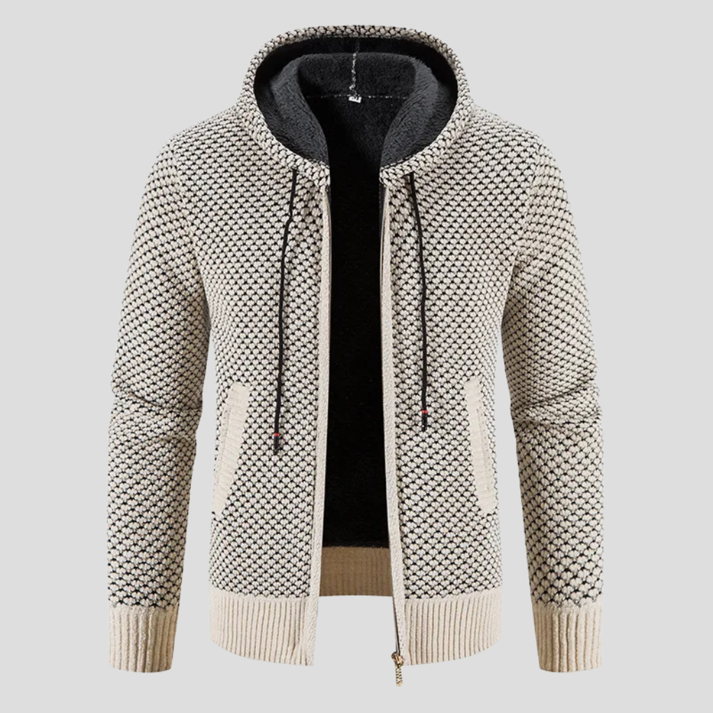 Edwin | Men's Hooded Zip-Up Knit Cardigan