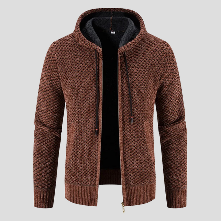 Edwin | Men's Hooded Zip-Up Knit Cardigan
