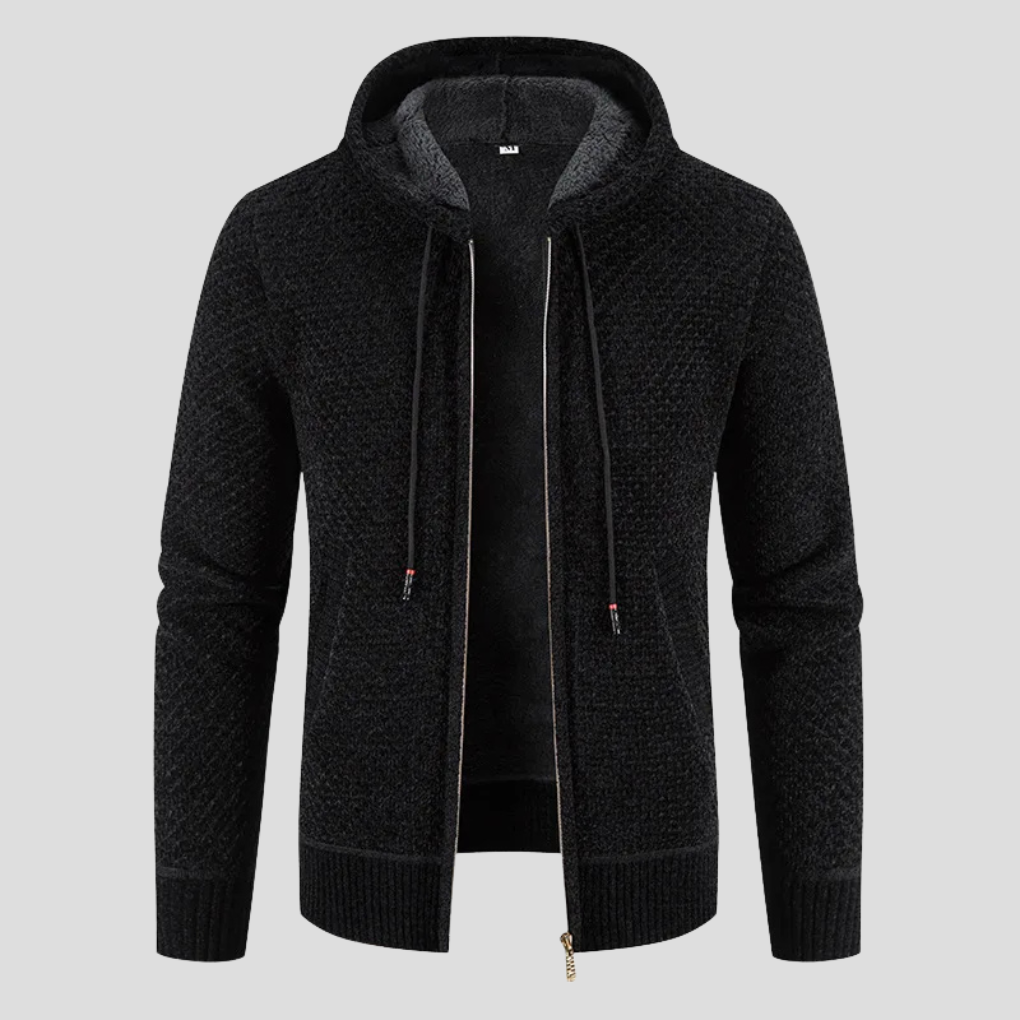 Edwin | Men's Hooded Zip-Up Knit Cardigan