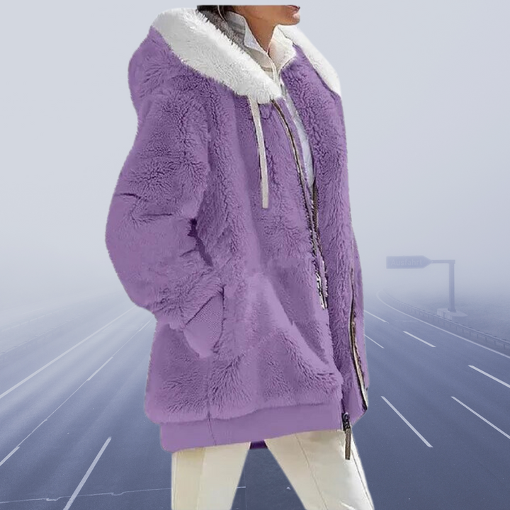 Jessamine | Women's Oversized Hooded Teddy Jacket