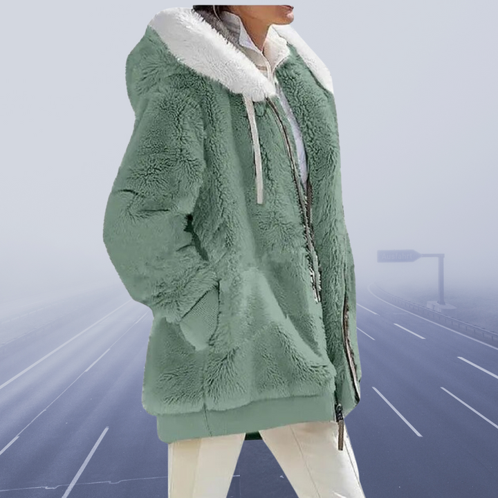 Jessamine | Women's Oversized Hooded Teddy Jacket