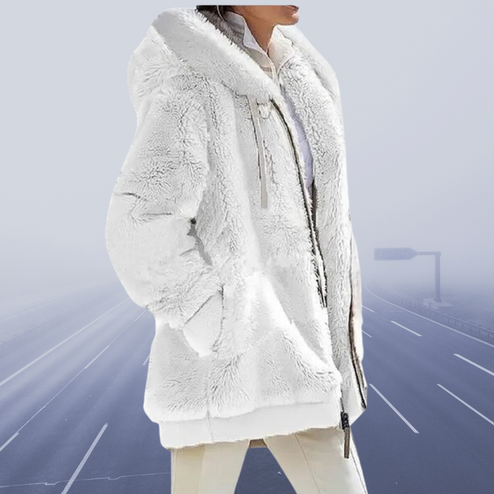 Jessamine | Women's Oversized Hooded Teddy Jacket