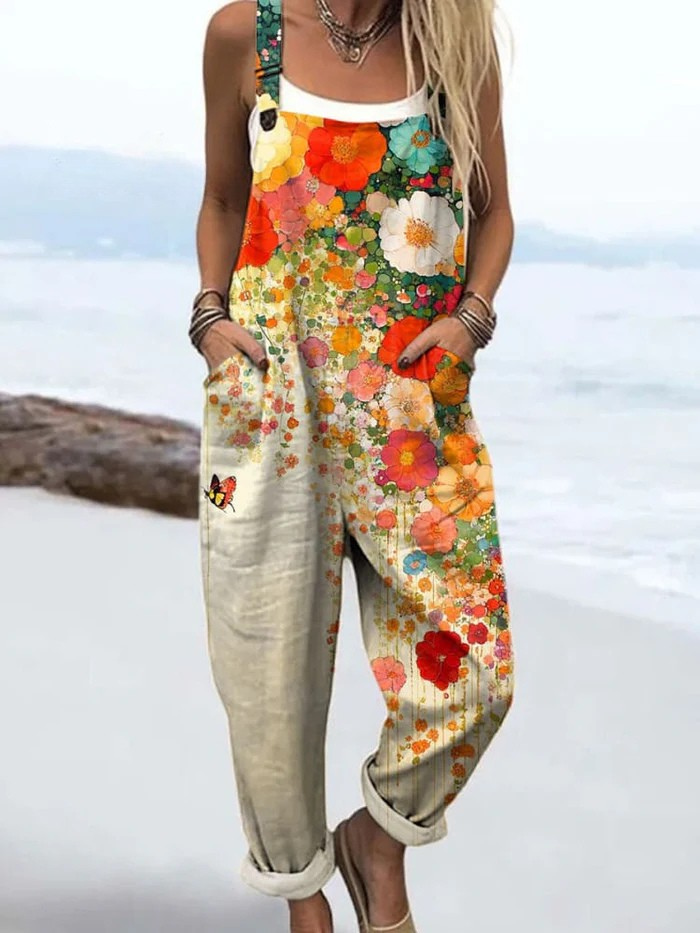 Women's Floral Straight-Leg Jumpsuit