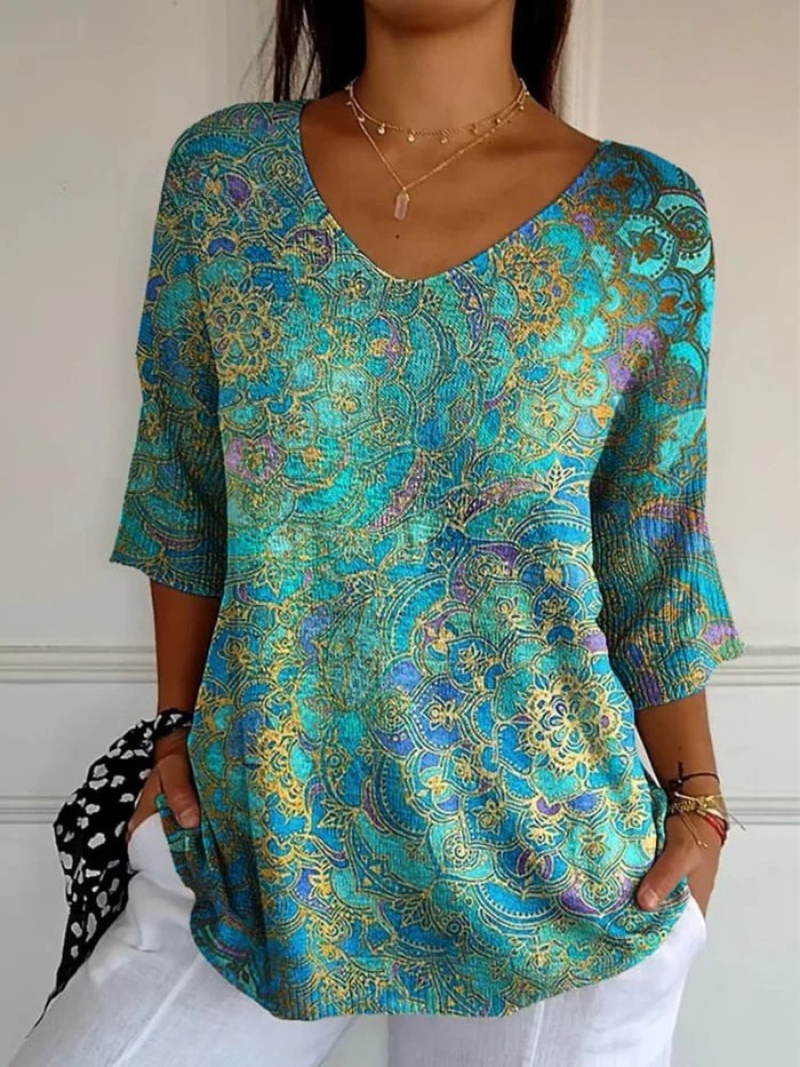 Women's Retro Print Knit Jumper