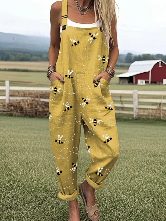 Women's Printed Wide-Leg Jumpsuit