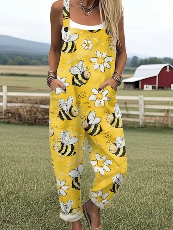 Women's Printed Wide-Leg Jumpsuit