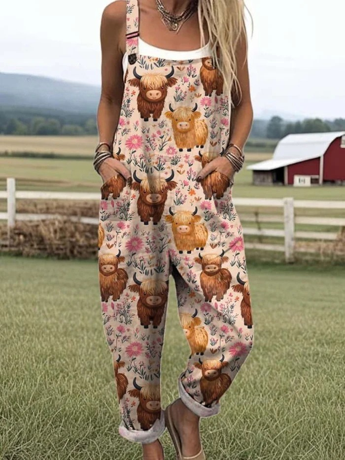 Women's Printed Wide-Leg Jumpsuit