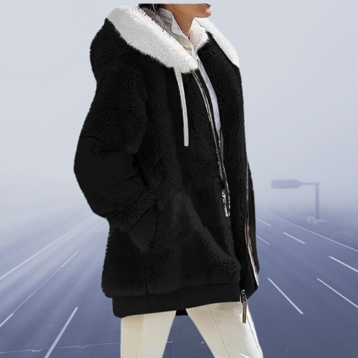 Jessamine | Women's Oversized Hooded Teddy Jacket