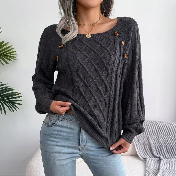 Eilidh | Women's Cable Knit Crew Neck Jumper