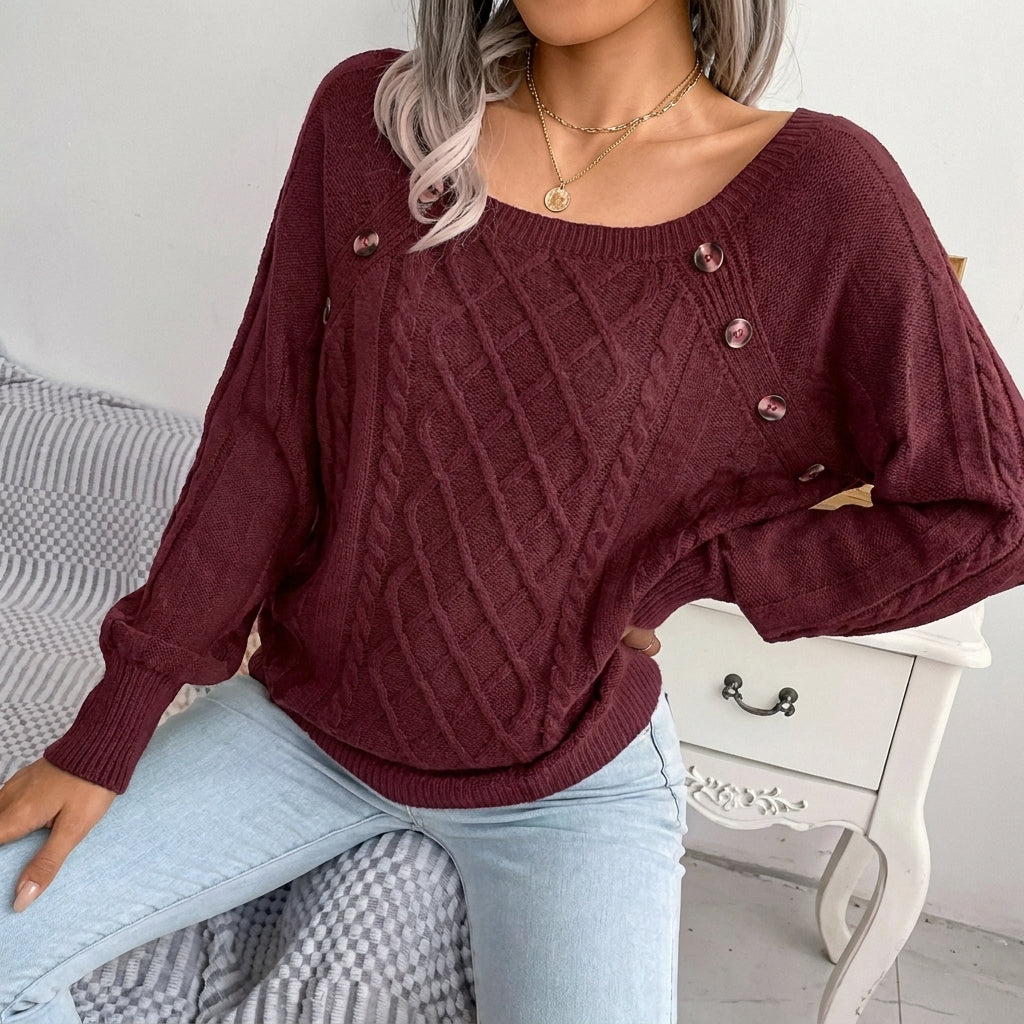 Eilidh | Women's Cable Knit Crew Neck Jumper