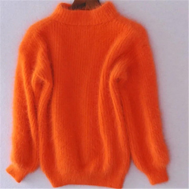 Sorcha | Women's Fluffy High Neck Winter Jumper