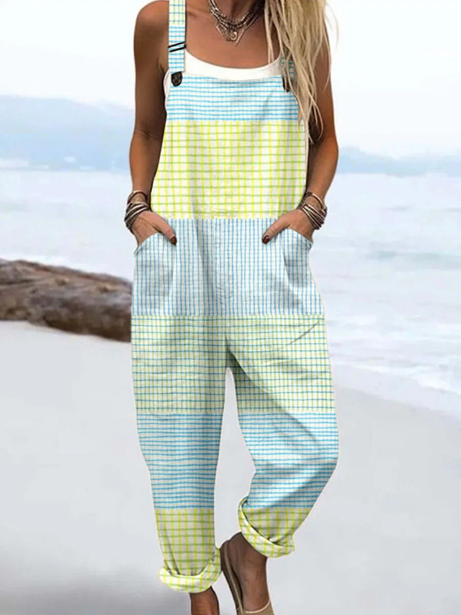 Women's Linen Wide-Leg Jumpsuit