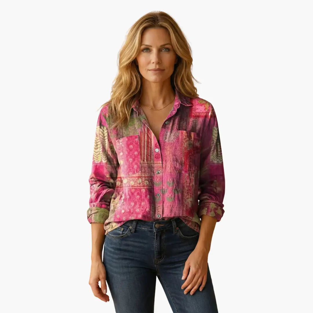 Women's Button Down Shirt Classic Collar Long Sleeve