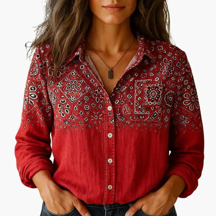 Women's Button Down Shirt Classic Collar Long Sleeve